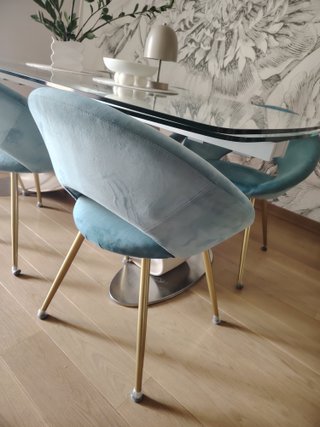Set 6 Poltroncine Teal e Gold