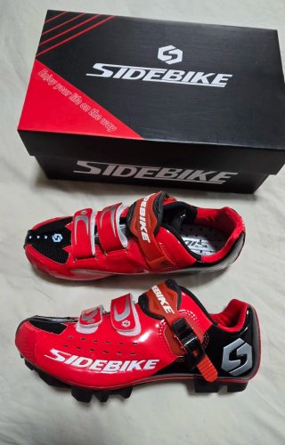 Zapatillas Ciclismo SIDEBIKE Rojas/Negras TALLA 41