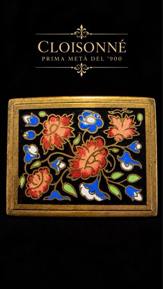 Spilla smalti cloisonné antica anni '30