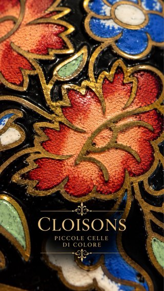 Spilla smalti cloisonné antica anni '30
