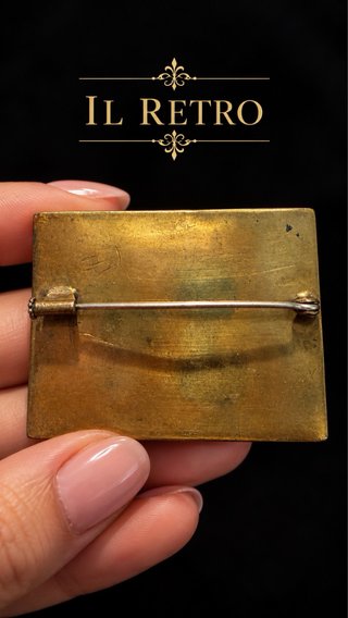Spilla smalti cloisonné antica anni '30