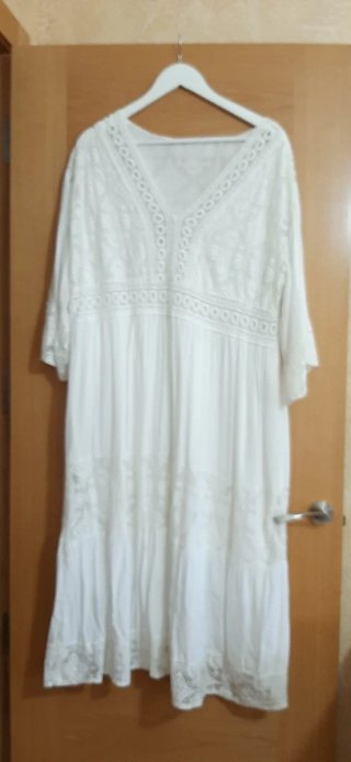 Vestido Ibicenco Blanco Talla Única