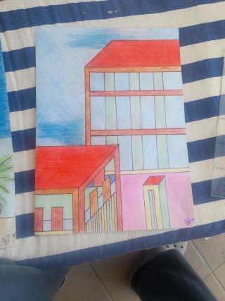 Lámina dibujo lápices de colores