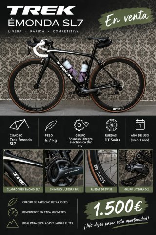 Trek Emonda SL7, talla S, poco uso