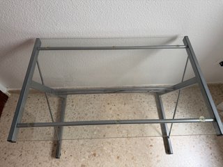 Mesa Escritorio Cristal y Metal