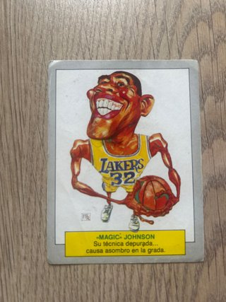 Cromo Karikatas Magic Johnson Lakers 32