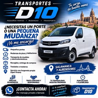 Transportes D10 | Pequeños portes y mudanzas en