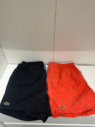 Lotto 2 Costumi Lacoste Uomo Blu e Rosso Taglia S/