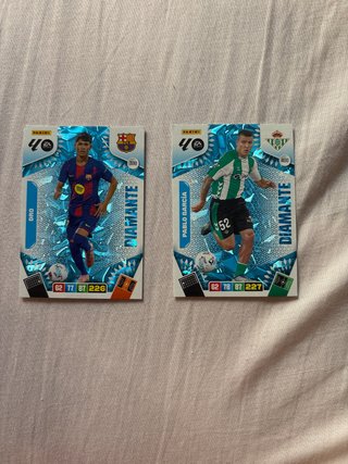 2 Cartas Diamante Panini 40 Aniversario