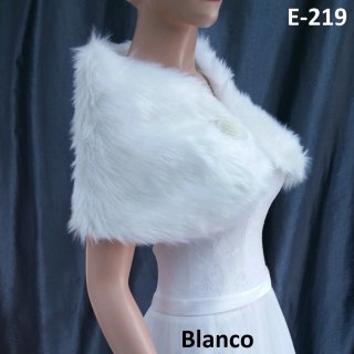 Chaqueta Novia Piel Sintética Blanca Talla S-M