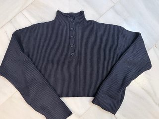 Jersey de Punto Negro Zara. Azul marino . Nuevo