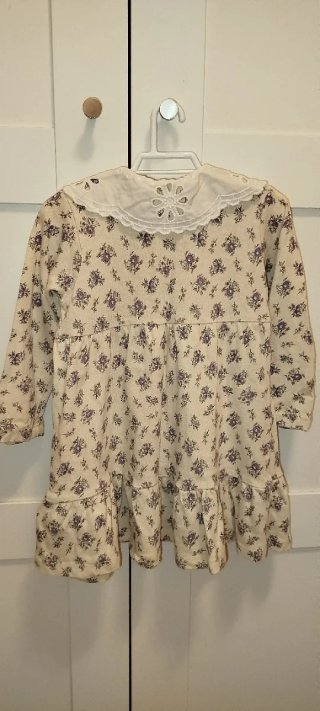 Vestido Zara flores cuello babero 18-24m