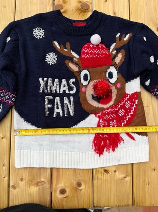 Sudadera de Navidad Reindeer Pompon Rojo