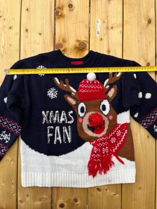 Sudadera de Navidad Reindeer Pompon Rojo