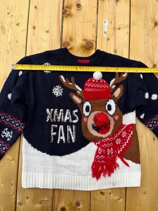 Sudadera de Navidad Reindeer Pompon Rojo