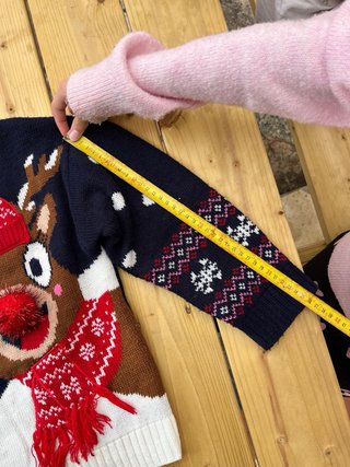 Sudadera de Navidad Reindeer Pompon Rojo