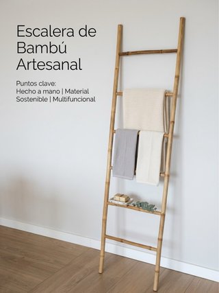 Escalera de Bambú Decorativa