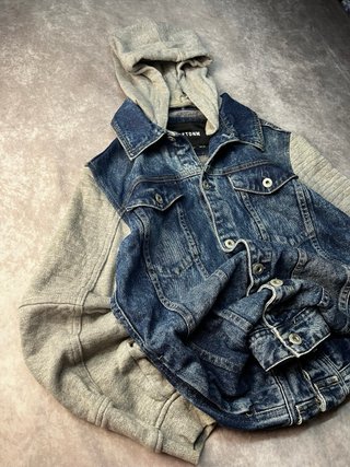Chaqueta Vaquera Hoodie LFTONM Y2K Retro