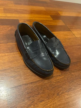 Zapatos de piel azul
