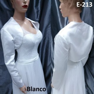 Chaqueta Novia Raso Talla 40 Blanco Natural