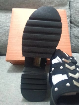 Sandalias Plataforma Negras Just Me Talla 38