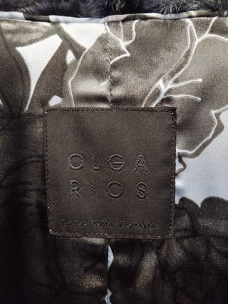Abrigo de astracán OLGA RIOS negro azulado
