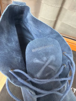 Botines de hombre de ante azul