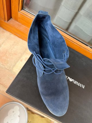 Botines de hombre de ante azul