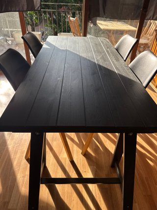 Mesa comedor IKEA madera negra