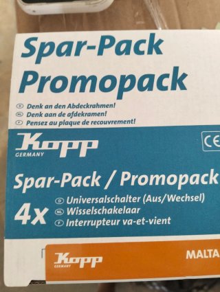 Pack de 4 Interruptores Universales Kopp