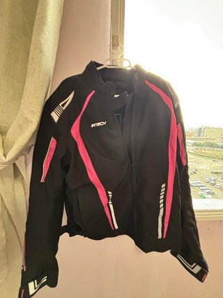 Chaqueta de Moto Rtech Negra y Rosa