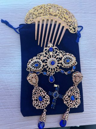 Aderezo Baturra/Fallera Oro y Azul