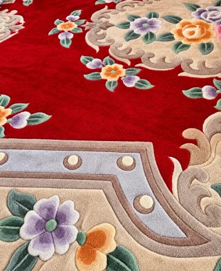 Alfombra lana natural 4x3 m grande y gruesa.