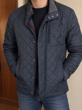Chaqueta acolchada azul hombre