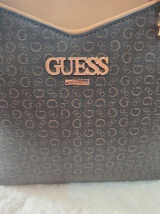 Bolso Guess Mediano Marrón y beige