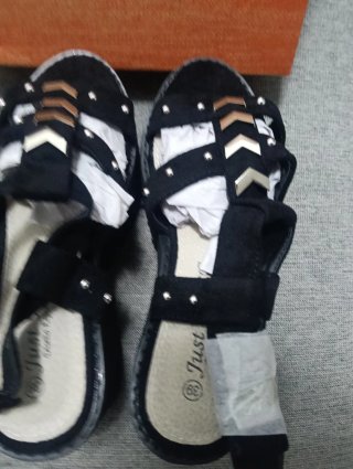 Sandalias Plataforma Negras Just Me Talla 39
