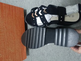 Sandalias Plataforma Negras Just Me Talla 39
