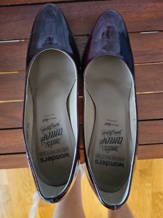 Zapatos Wonders Tacon Vino Charol