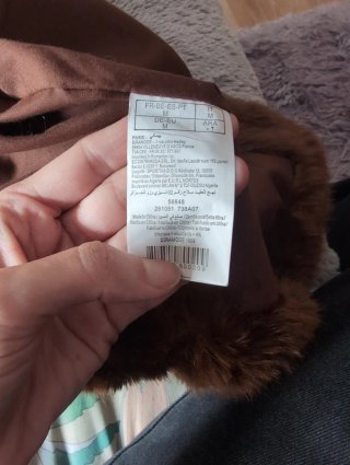 Abrigo pelo sintético marrón Pimkie