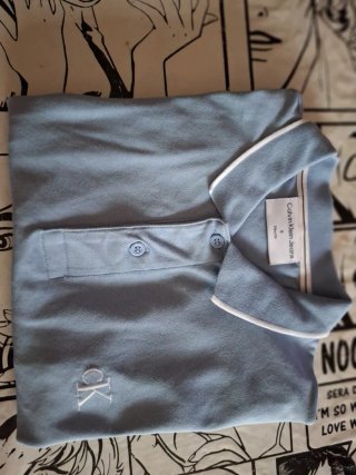 Polo Calvin Klein Jeans Azul Talla S. Casi nuevo