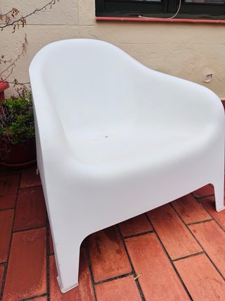 Sillones de exterior IKEA blancos 2 un.