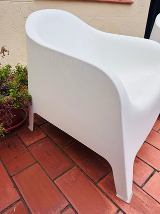 Sillones de exterior IKEA blancos 2 un.