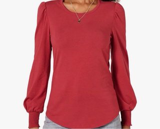 Camiseta de manga larga roja