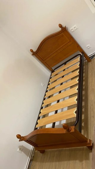 Cama individual de madera 90cm