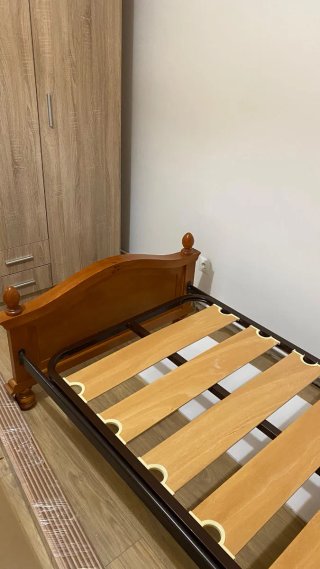 Cama individual de madera 90cm