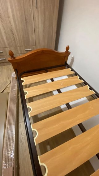 Cama individual de madera 90cm