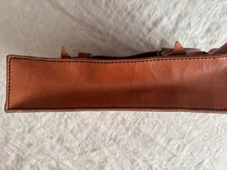Cartera Vintage de Cuero y Aguayo