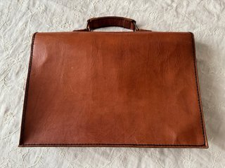 Cartera Vintage de Cuero y Aguayo