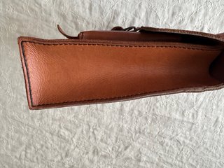 Cartera Vintage de Cuero y Aguayo