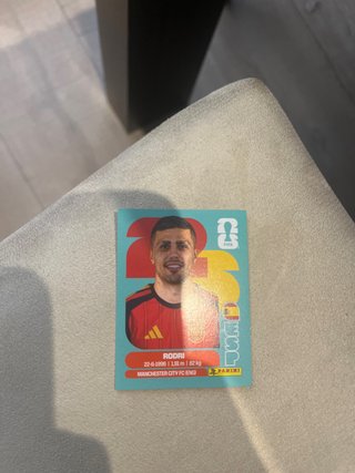 Cromo Panini Rodri Selección Española